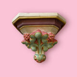 Polychrome plaster wall console