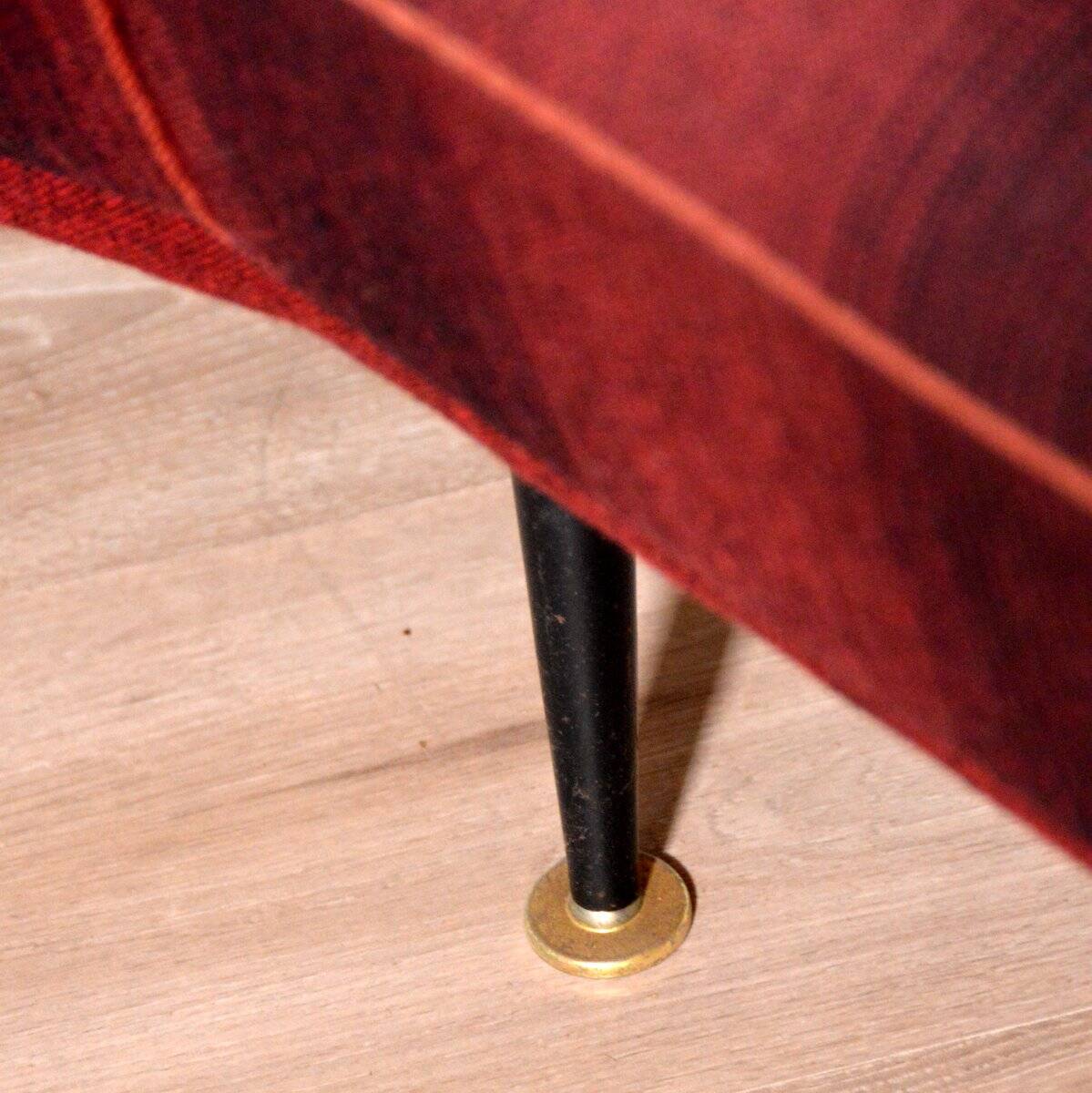 Rare curved vintage teak canapé 1950s / Decor series Deutschland 83