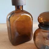 Amber glass bottles