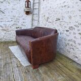 Leather club sofa