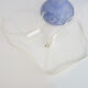 2-light white spotted glass paste mushroom lamp, Art Deco style. Year 60