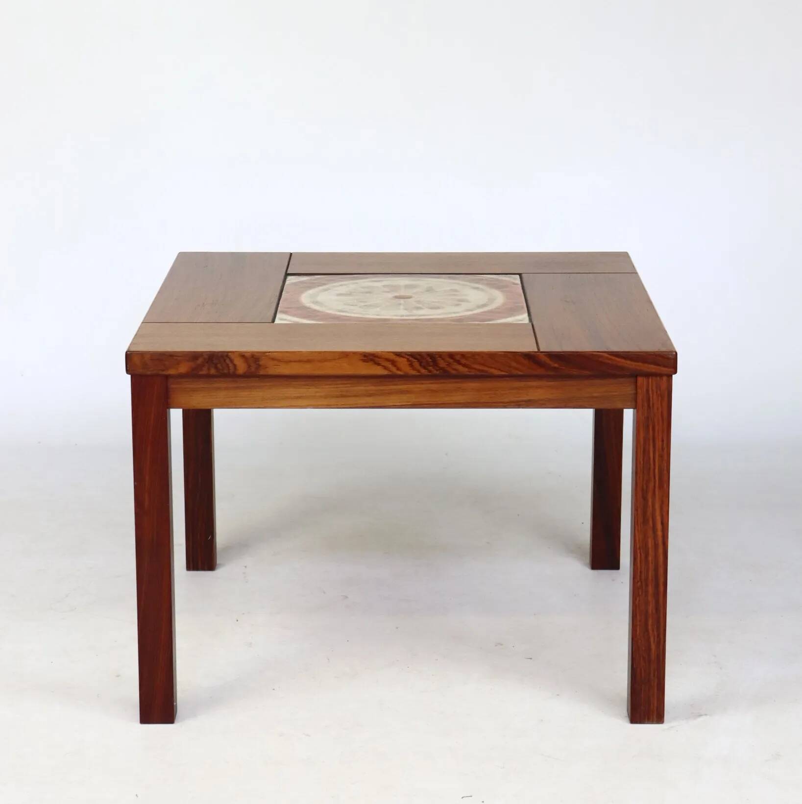 Table basse en palissandre et céramique
