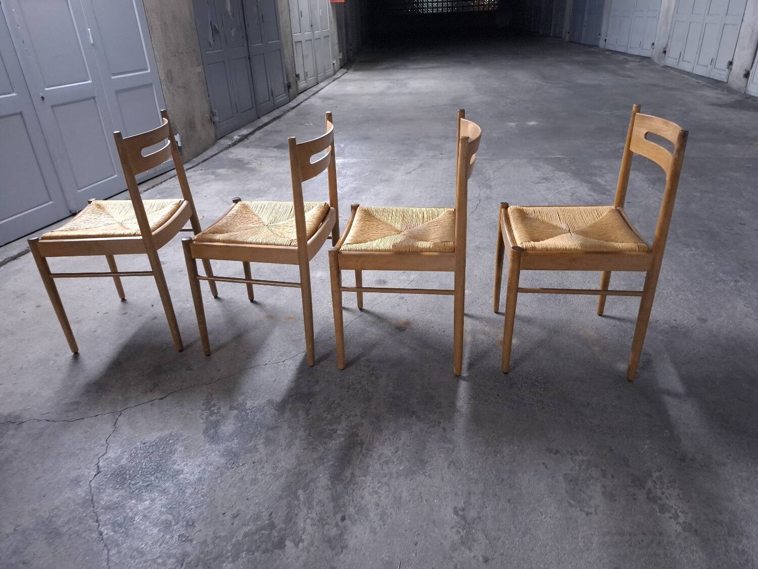 Set of 4 Dal Vera design chairs, Italy, 60s, 70s