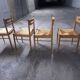 Set of 4 Dal Vera design chairs, Italy, 60s, 70s