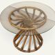 Bamboo and glass table by Bernard Govin – Eguizier edition, 1970