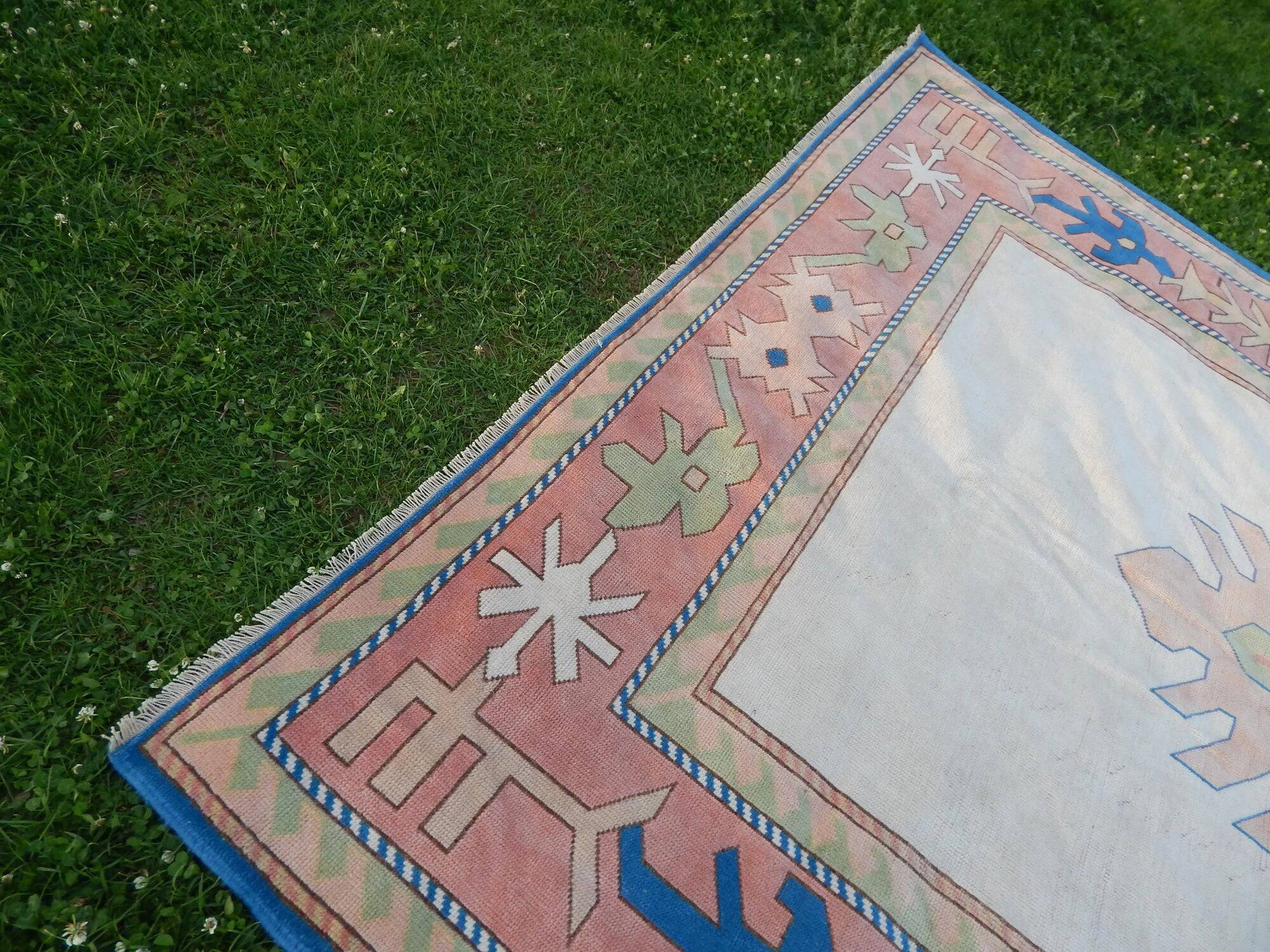 Vintage Turkish Oushak rug 238x350 cm