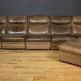 Vintage elements sofa with matching hocker and armchair