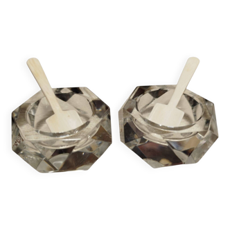 Baccarat crystal salt and pepper shakers