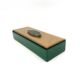 Green glass Jewelry Box, Italy 1980s
