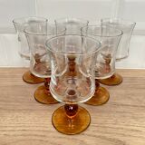 Set of 6 Luminarc white wine glasses Antique model