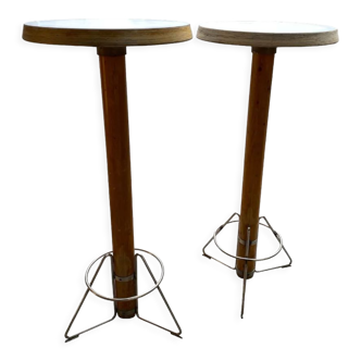 Pair of table "eat standing" by Marc Held - 80s