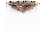 Contemporary Venied-Brown Disks Flush Mount