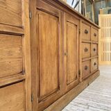 XXL solid oak counter sideboard