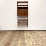 Small Mid-Century Modern Wall Unit,  Royal System with  Desk, Poul Cadovius for Cado, Denmark, 1950s