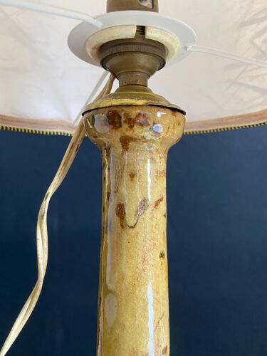 Lampe vintage céramique tuilerie normande Comptet Bavent 50 60 vintage