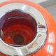 VINTAGE 1970s METAL ASH TRAY ON A STAND ORANGE LACQUER & CHROME 70S SPACE AGE