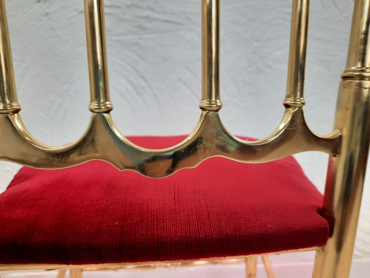 Pair of chiavarine chairs, brass