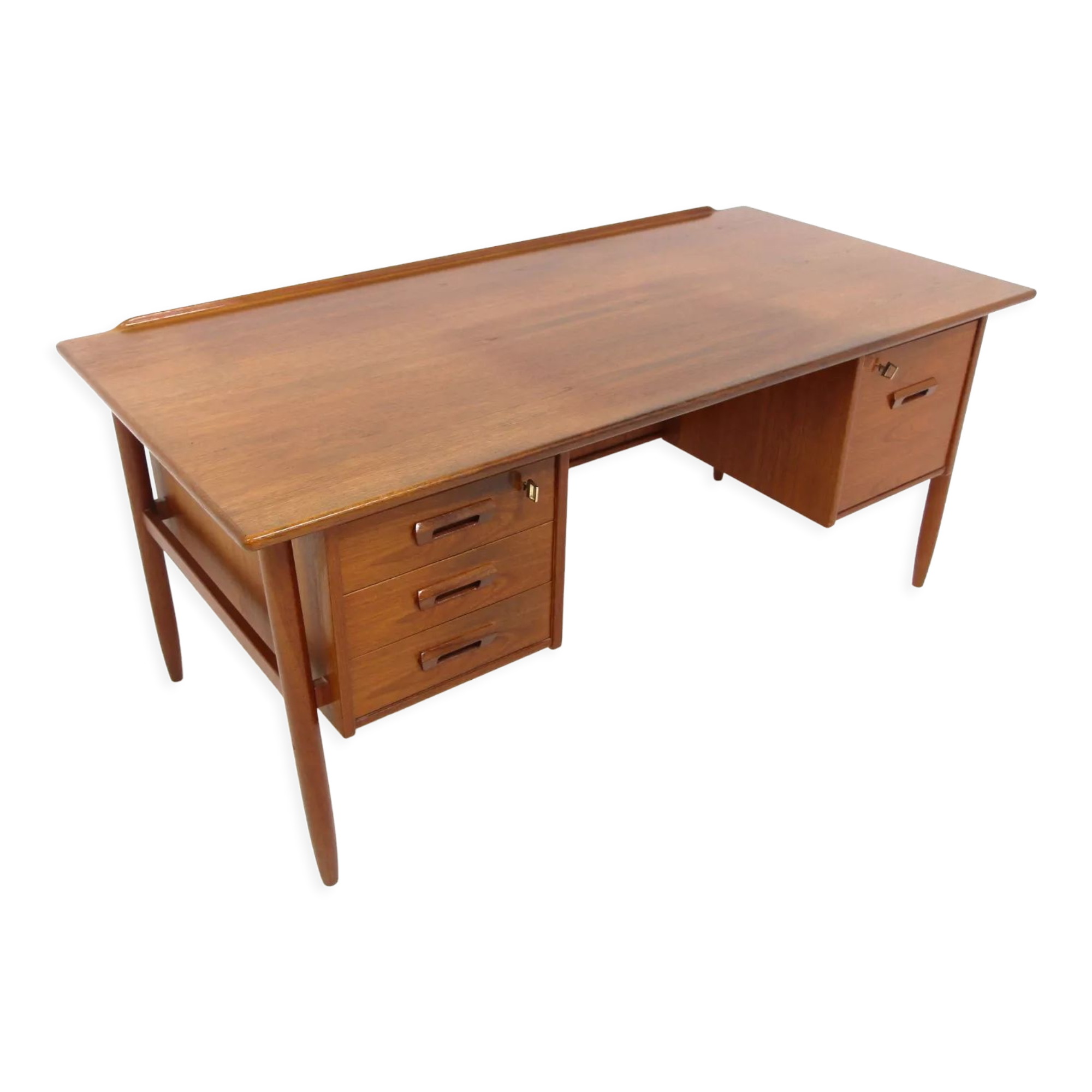 Scandinavian teak desk, Lelångs Möbelfabrik, Sweden, 1950