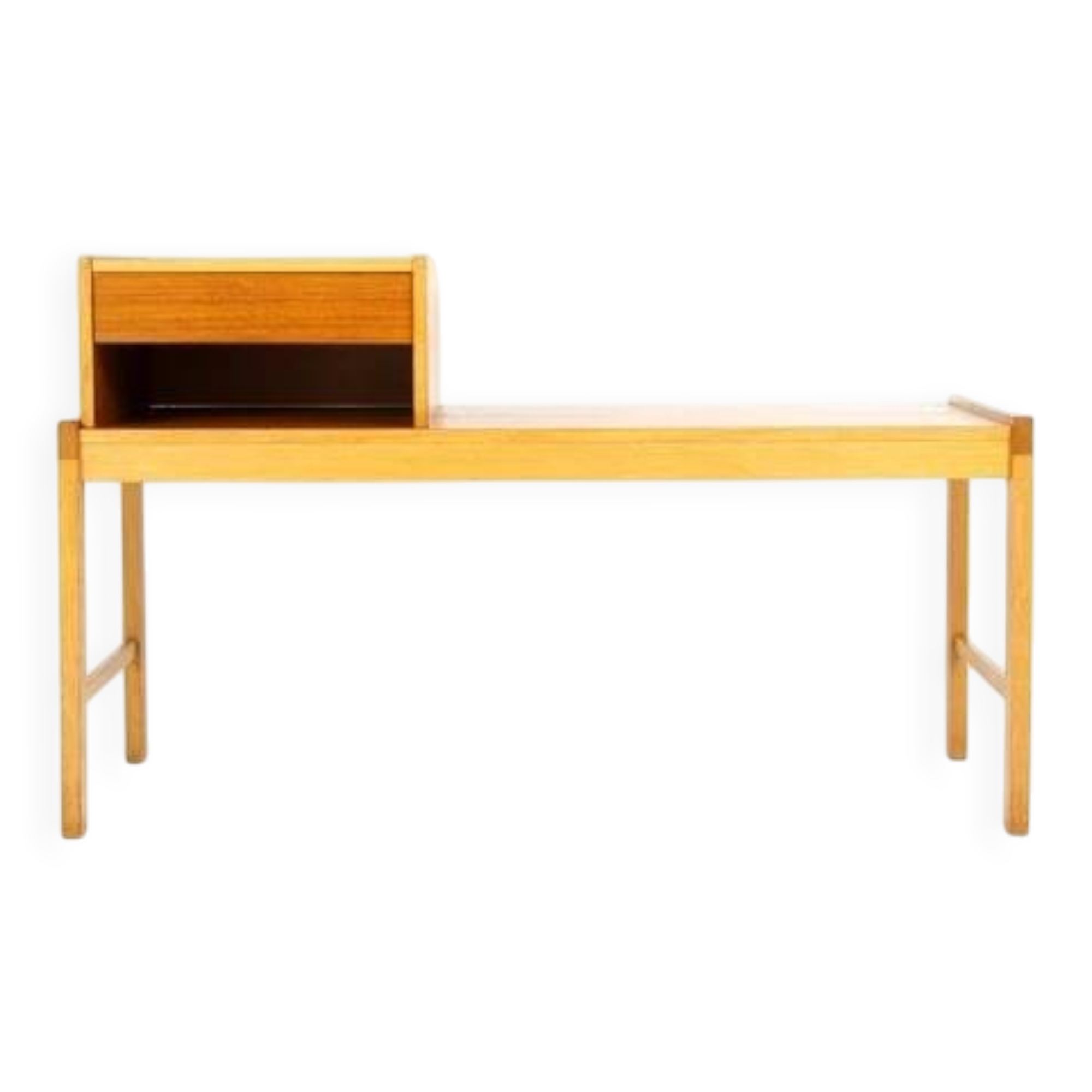 Retro Vintage Design Teak Hi Fi Stereo Bench Hallway Stand 1960s 70s Oak Danish