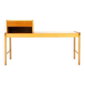 Retro Vintage Design Teak Hi Fi Stereo Bench Hallway Stand 1960s 70s Oak Danish