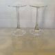 Pair of fish-shaped cut glass candlesticks