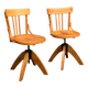 Pair of Baumann rotating screw chairs 1960
