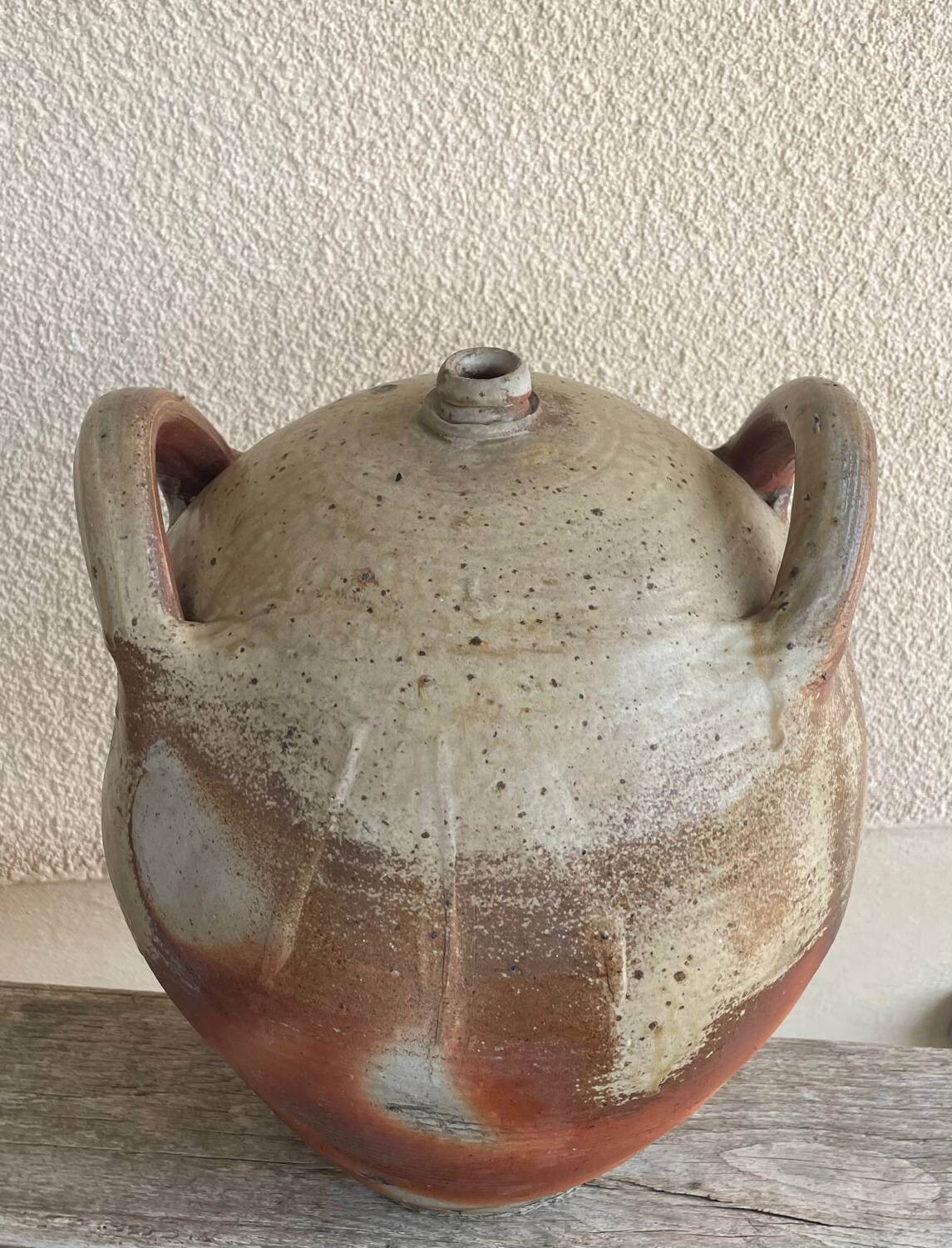 XXL Stoneware Jar Puisaye Antique 19th Century French Crafts