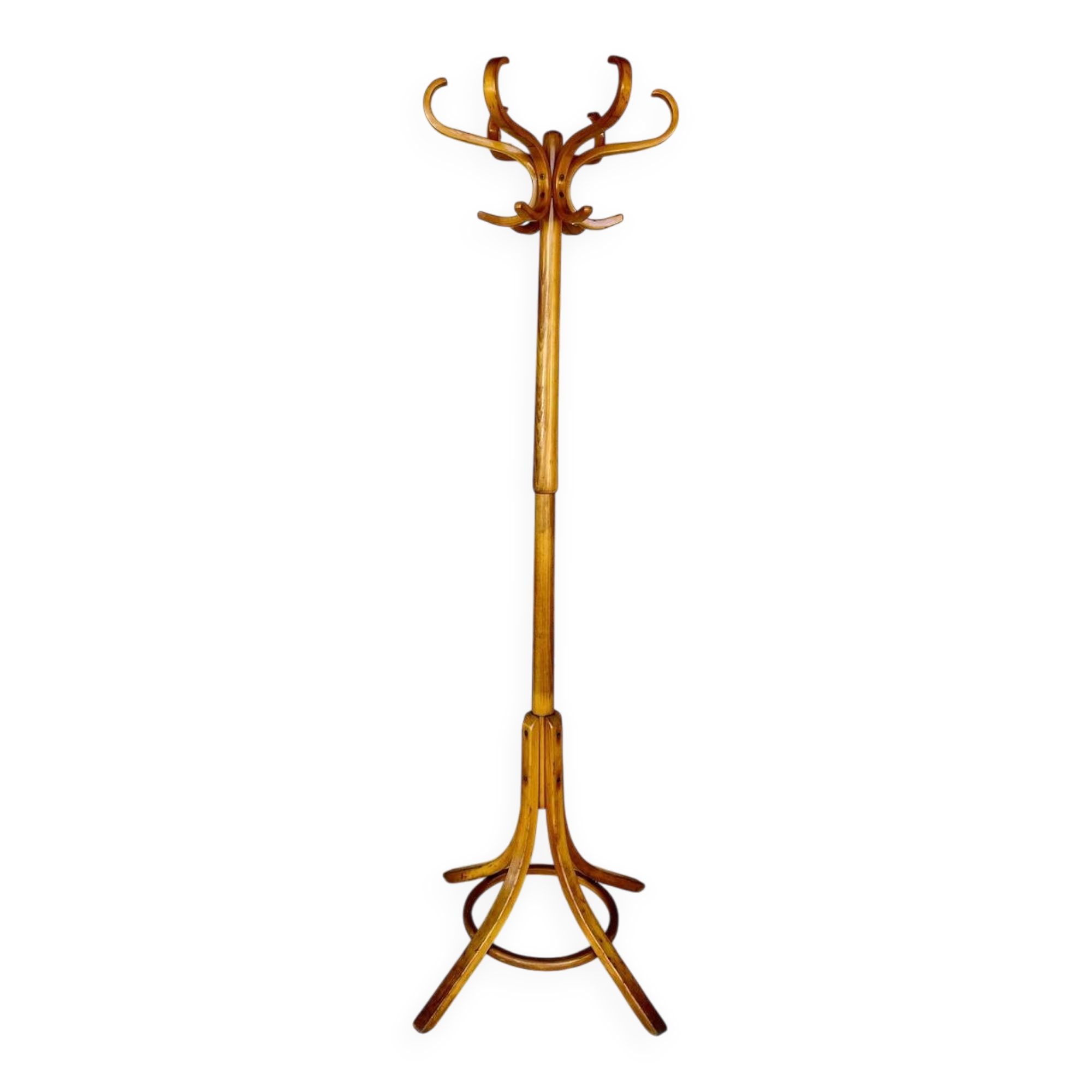 Vintage coat rack on legs by Baumann, circa 60s.