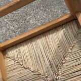 Vintage dining chairs set of 6 oak and rattan design minimalist design