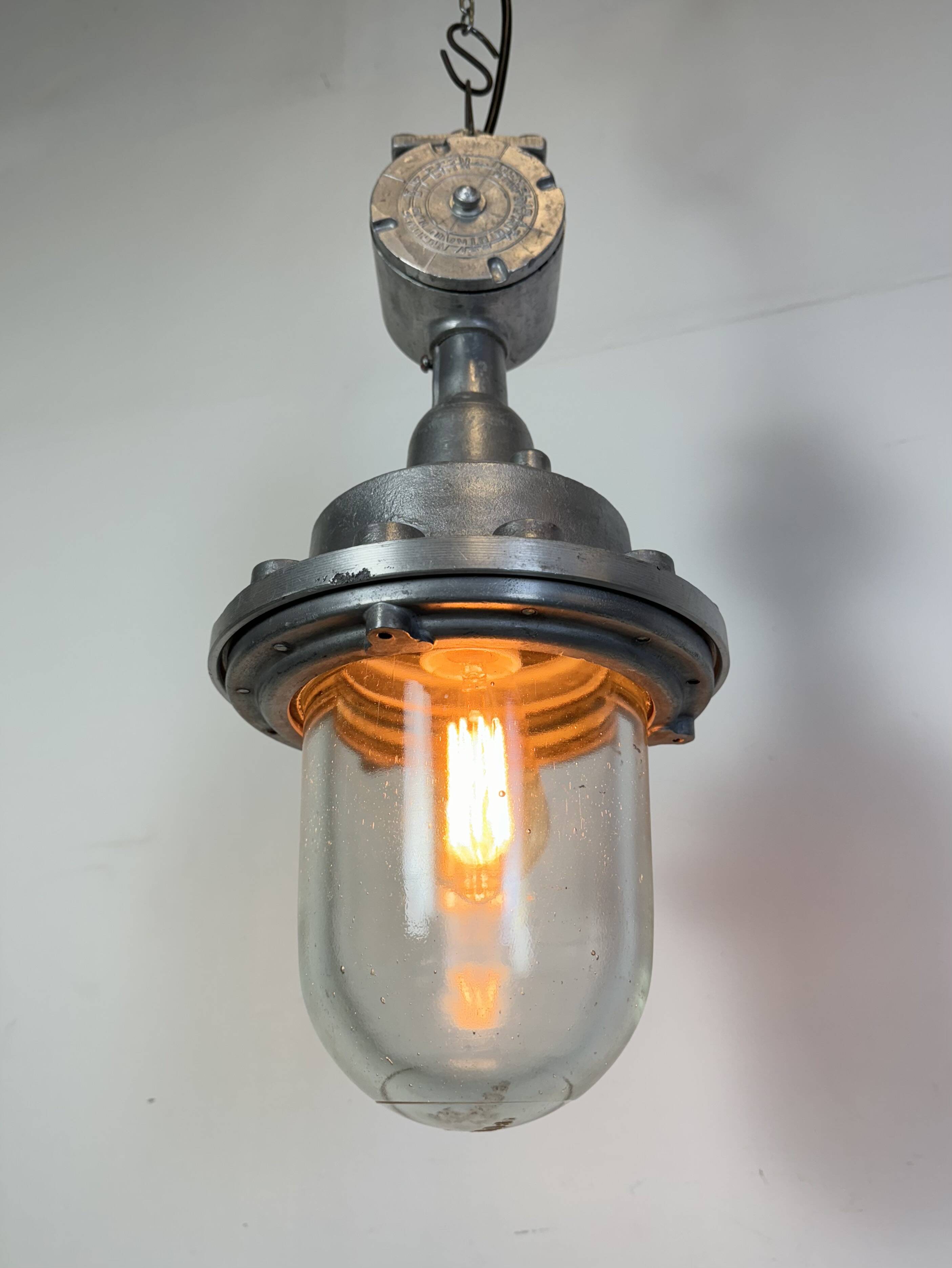 Industrial Soviet Aluminium Factory Pendant Lamp, 1960s