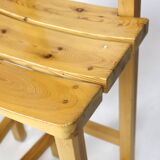 Pair of solid pine stools