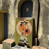 Grande tapisserie originale cinétique OPart. France, années 70