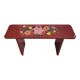 Bench with flowery decorations