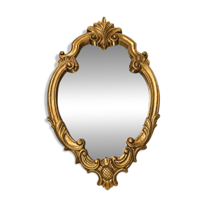 Miroir mural doré style