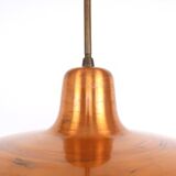 Vintage copper and glass pendant lamp by Jørn Utzon, 1940s