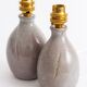 Set of two small glazed stoneware lamp bases – 1960s