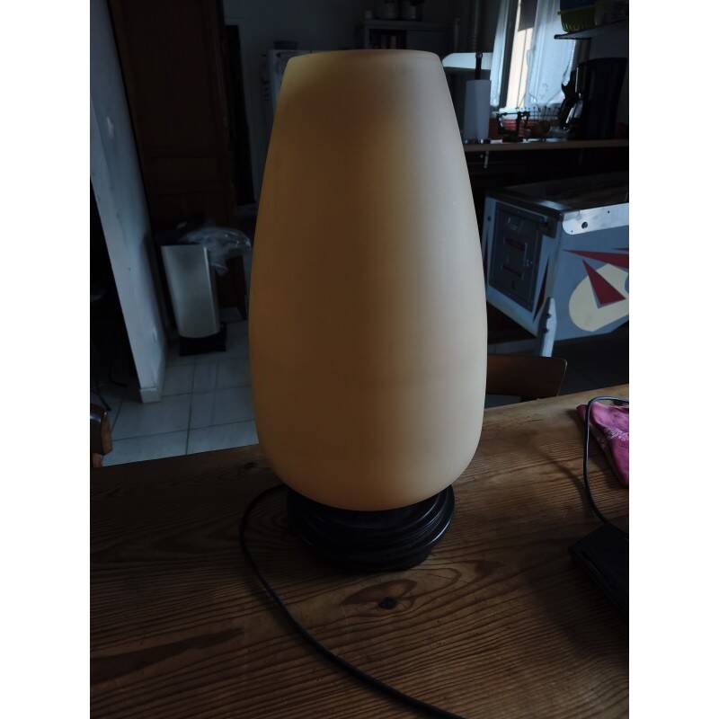 Lampe opaline saumon année 60