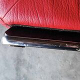 Chateau d'Ax red buffalo leather 3-seater sofa