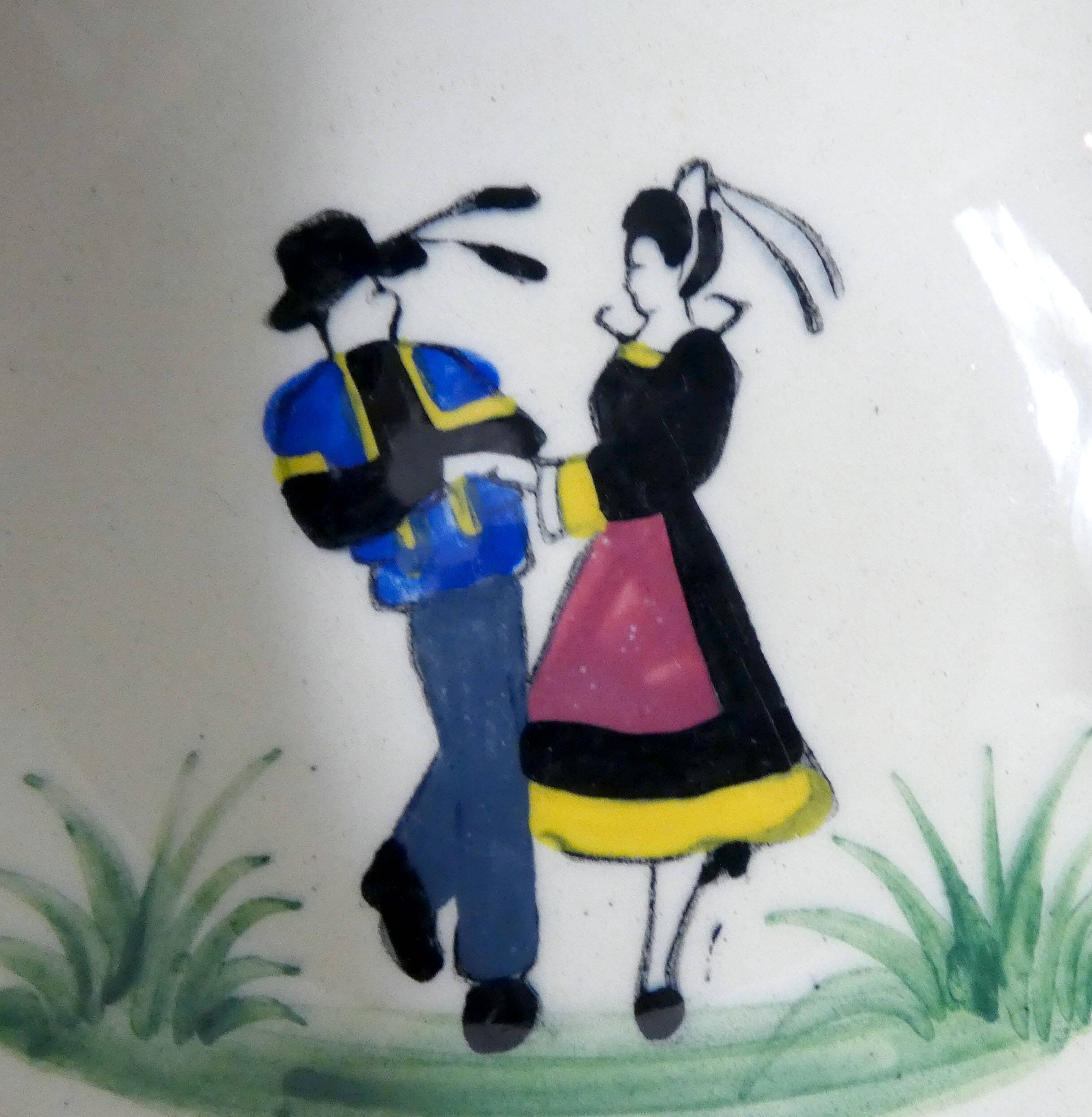bowl Henriot Quimper dancers