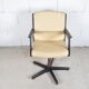 Fauteuil de bureau en cuir et bois