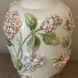 Chaumette Model Hortensias Lamp Base - Barbotine H 40 cm
