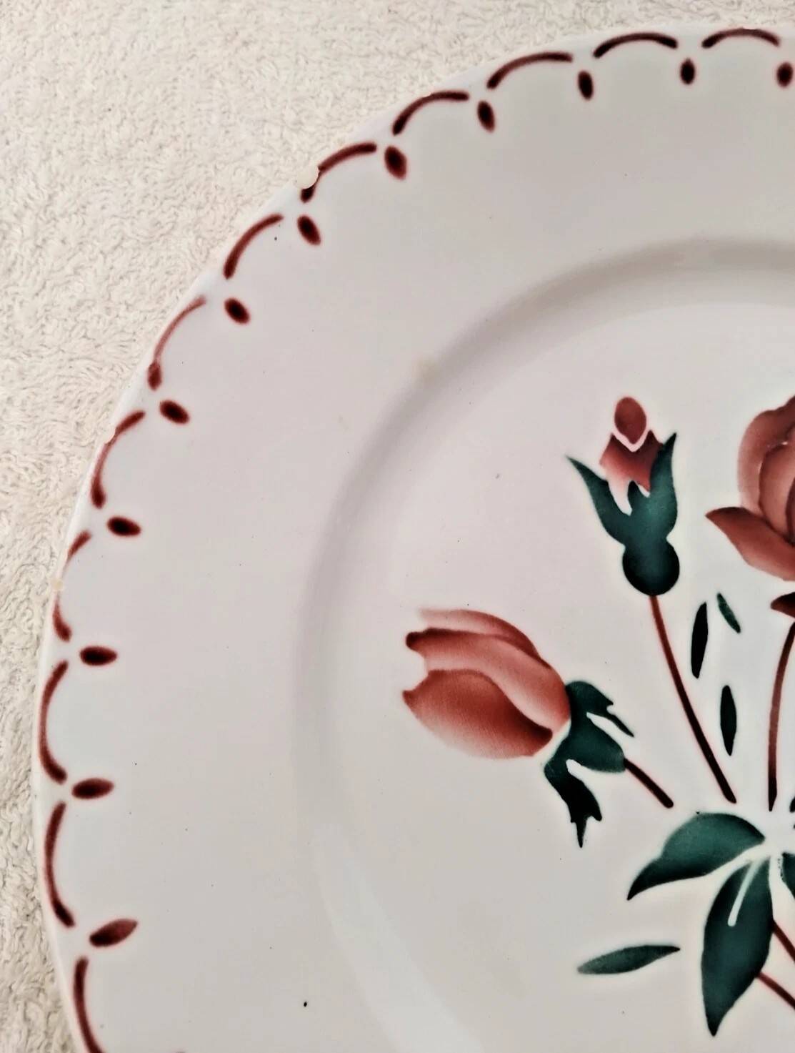 Set of 5 Vintage Badonviller Deep Plates