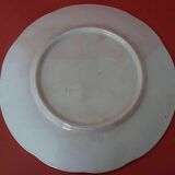Plate of earthenware dabbling in swans