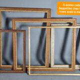 Old Art Deco frame carved wood silver 16.6x11.6 cm, hardwood 14.3x9.4 cm SB