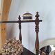 1970s wooden corner shelf