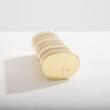 Gabriella Crespi small brushed and polished brass box signed circa 1970.