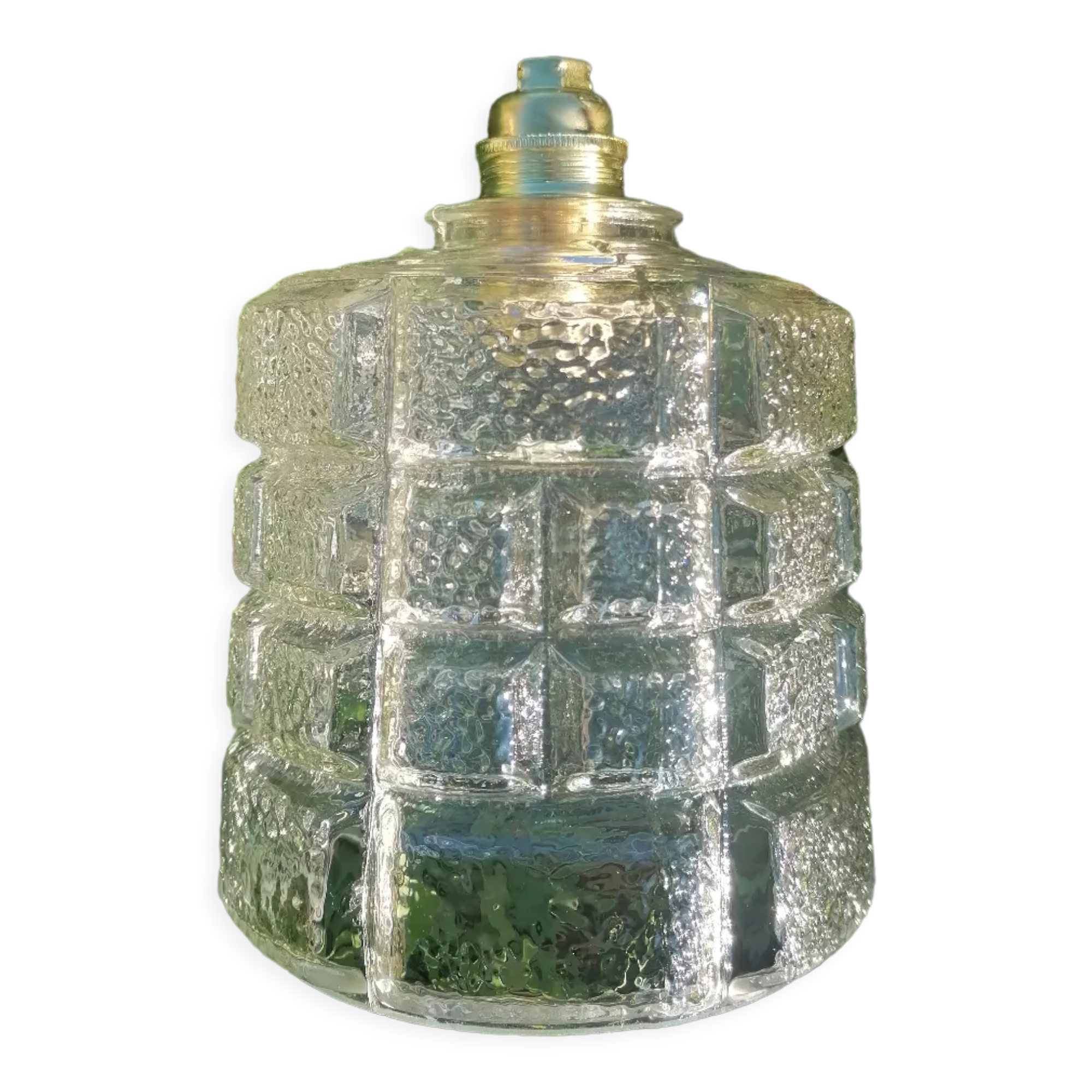 Vintage molded globe suspension