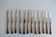 12 silver metal dessert or cheese knives