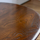 Vintage oval Scandinavian coffee table Ercol 1960