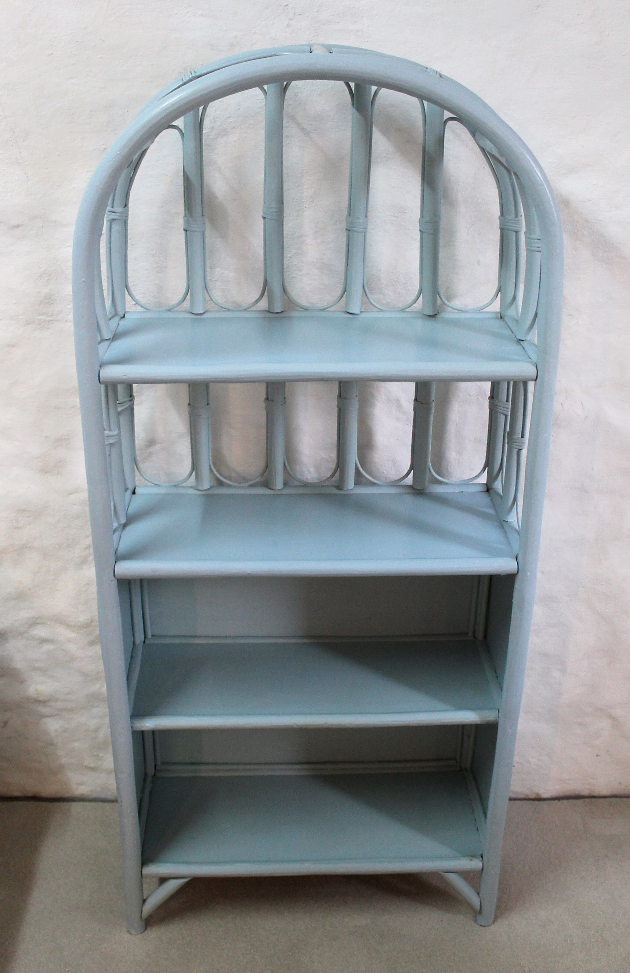 Blue bamboo shelf